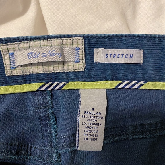 VINTAGE OLD NAVY TEAL CORDUROY PANTS - Picture 5 of 7